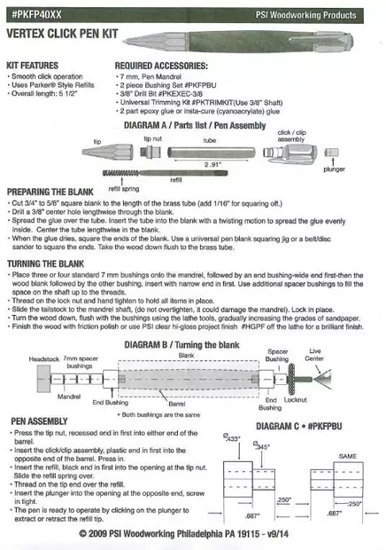 Vertex kynäsisus/mekanismi, kromipinta - Kynäsisukset - PKFP4000 - 2