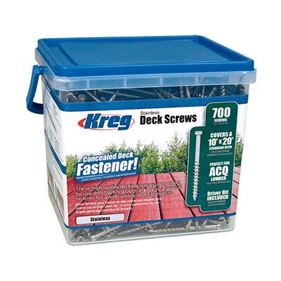 Kreg terassiruuvi ruostumaton 50 mm, 700 kpl - Kreg Decking Jig ruuvit - SDK-C2SS-700 - 1