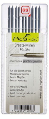 Lyra Pica-Dry kynän lyijyt harmaa 10 kpl - Merkkaustyökalut - PICA4030 - 1