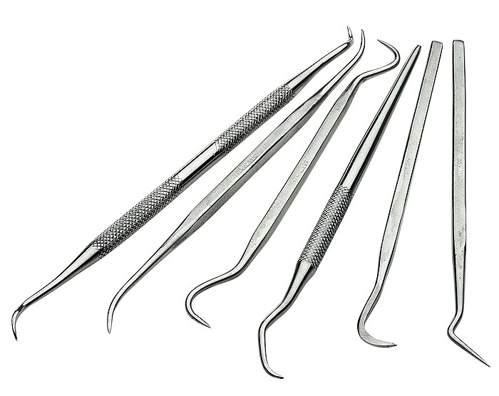 Dental Probes, 6 pcs - Lovileikkausveitset - 700431 - 1