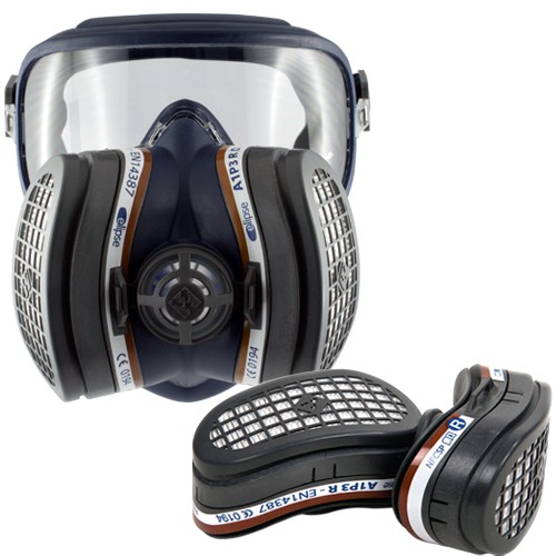 Elipse hengityssuojain suojalaseilla, pöly ja kaasu, M/L, A1P3 - Hengityssuojaimet - SPR401 - 1