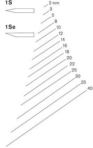 Pfeil Veistotaltta suora viisto # 1S/12 mm - Pfeil 250 mm - PF-1S-12 - 1
