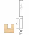 Axcaliber Router Cutter 1/4" shk 1/2" flush trim B - Suorat terät laakerilla - 666102 - 1