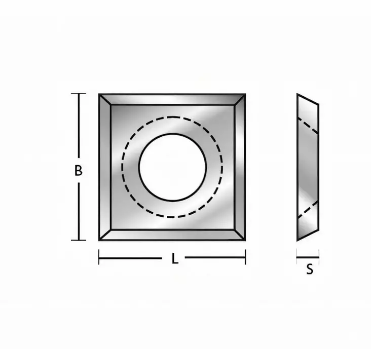 Kurson vaihtoterä 14x14x2 mm, 1 kpl - Jyrsinterien tarvikkeet - N013-14032 - 1