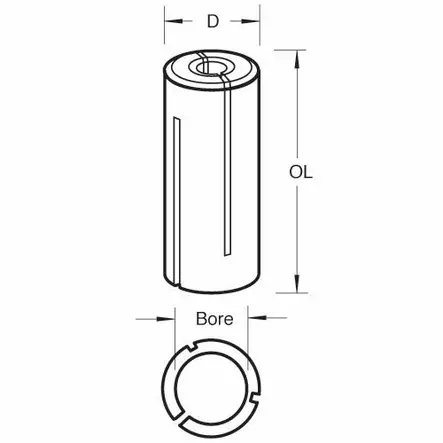 Supistusholkki 6,35 - 3 mm, Collet sleeve - Jyrsinterien tarvikkeet - CLT-SLV-363 - 3