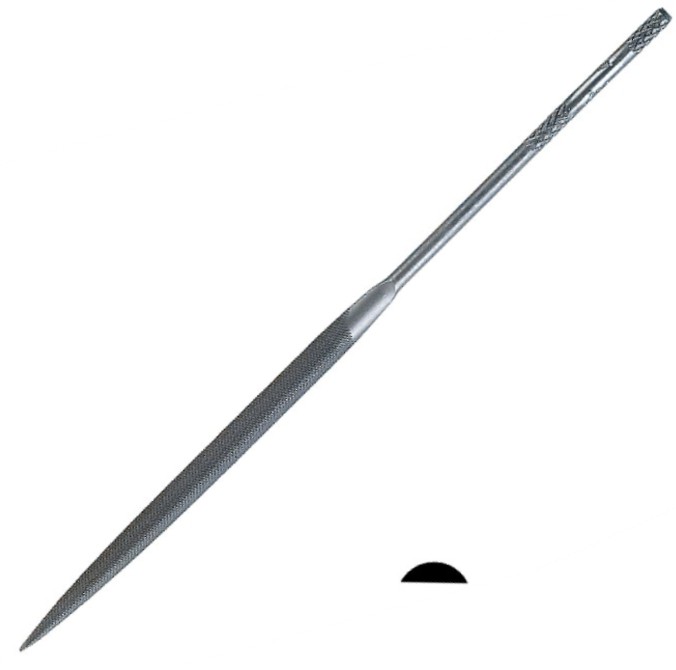Glardon/Vallorbe half-round needle file, cut1/75 mm - Viilat - 705046 - 1
