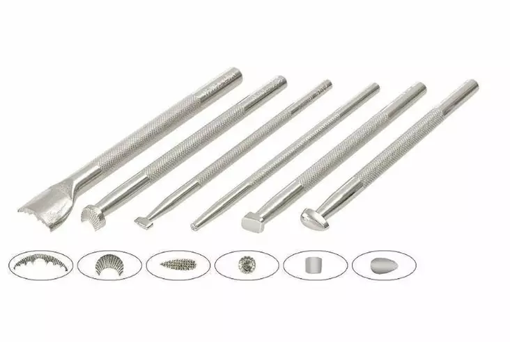 Stamp Set, Basic Motifs, 6-Piece Set - Muut käsityökalut - 708056 - 1