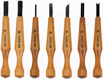 Japanilainen veistotalttasarja Power Grip, 7 kpl - Veistotalttasarjat - 129-80007 - 1