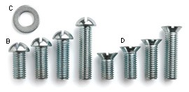 Veritas ruuvi S45, 2" Fastener, flat head, each - Jigipuristimet - 44Z1058 - 1