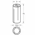 Supistusholkki 8 - 6 mm, Collet sleeve - Jyrsinterien tarvikkeet - CLT-SLV-68 - 3