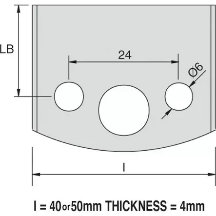Alajyrsimen terä, 50 x 4 mm, blanco - Alajyrsinterät - AX690599 - 1