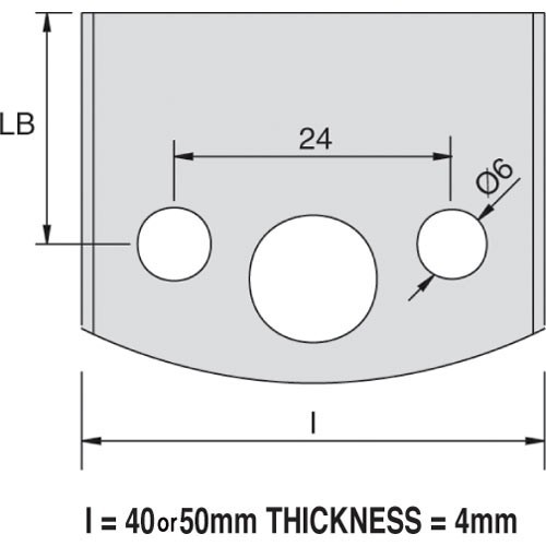 Alajyrsimen terä, 50 x 4 mm, blanco - Alajyrsinterät - AX690599 - 1