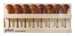 Pfeil veistotalttasarja B 8 kpl puutelineessä - Veistotalttasarjat - PF-B8erB - 1