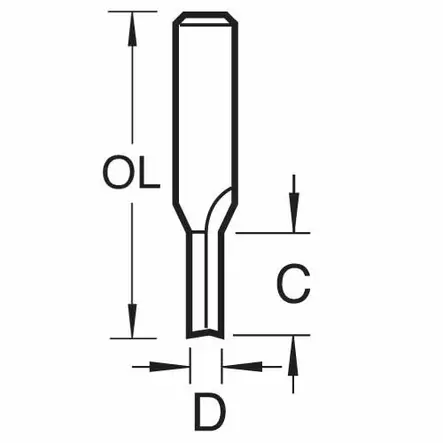 Two Flute Cutter 10 mm - Suorat terät - 3-61X1-2TC - 2