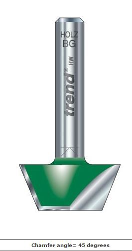 Chamfer angle 45° x 25,4 mm - Pyöristys-/viisteterät - C048X1-4TC - 1