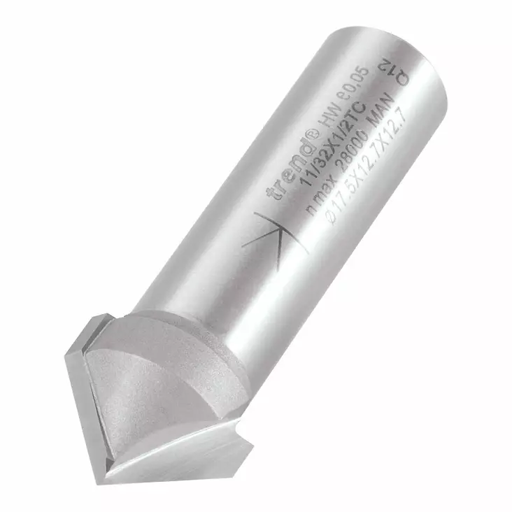 Chamfer V groove cutter 45° x 17,5 mm - Uraterät V-muoto - 11-32X1-2TC - 1