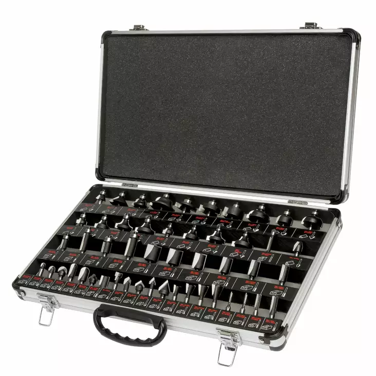 Trend Jyrsinteräsarja 50 kpl, kara 1/4" - Jyrsinteräsarjat - SET-SS50X1-4TC - 1