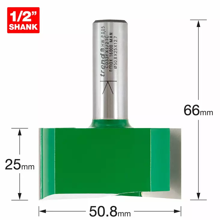 Two flute cutter 50,8 mm diameter - Suorat terät - C033YX1-2TC - 1