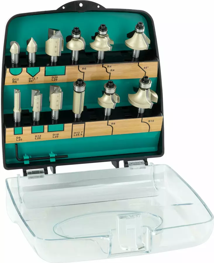 ENT jyrsinteräsarja 12-os, 8 mm - Suorat terät - ENT09012PLUS - 1