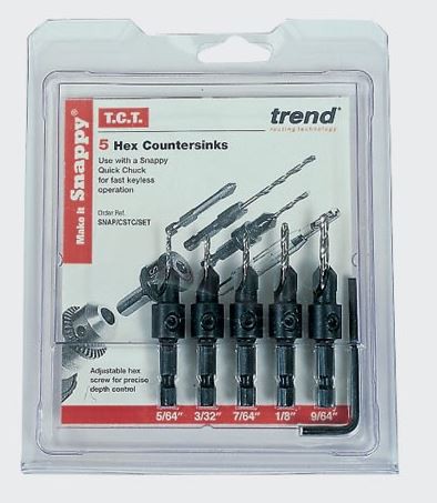 Snappy 5 pc TCT Countersink Set - Upotusporat - SNAP-CSTC-SET - 1
